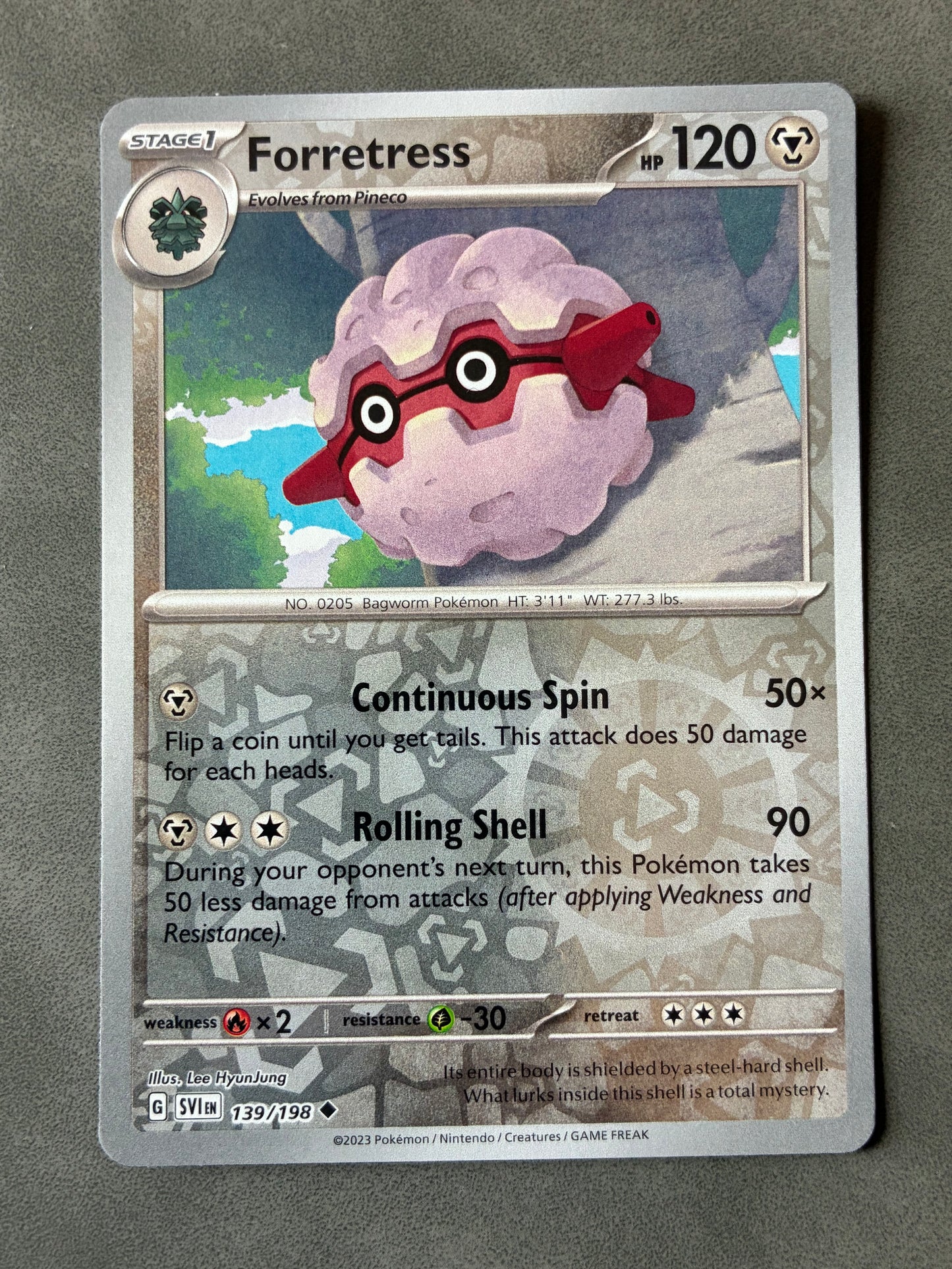 2023 POKEMON TCG FORRETRESS 139/198 HOLO
