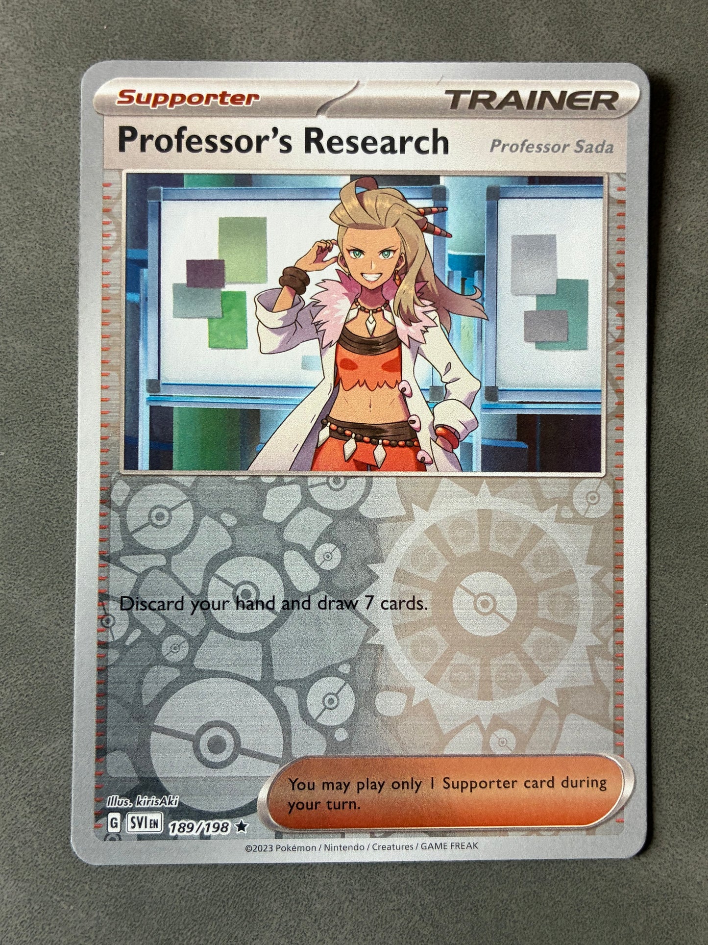 2023 POKEMON TCG PROFESSOR'S RESEARCH 189/198 TRAINER SUPPORTER