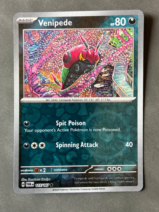 2024 POKEMON TCG VENIPEDE 115/167 HOLO