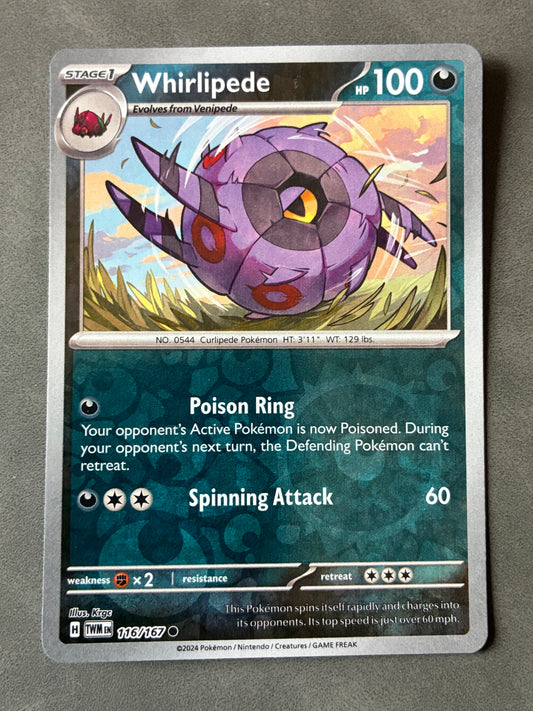2024 POKEMON TCG WHIRLIPEDE 116/167 HOLO