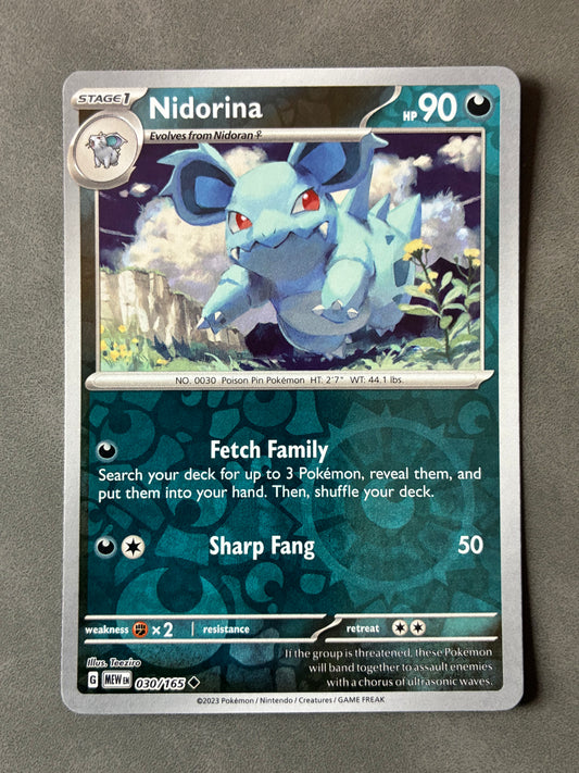 2023 POKEMON TCG NIDORINA 030/165 HOLO