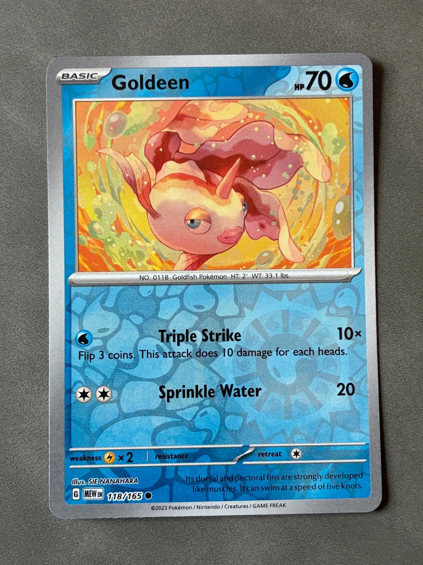 2023 POKEMON TCG - GOLDEEN 118/165 HOLO