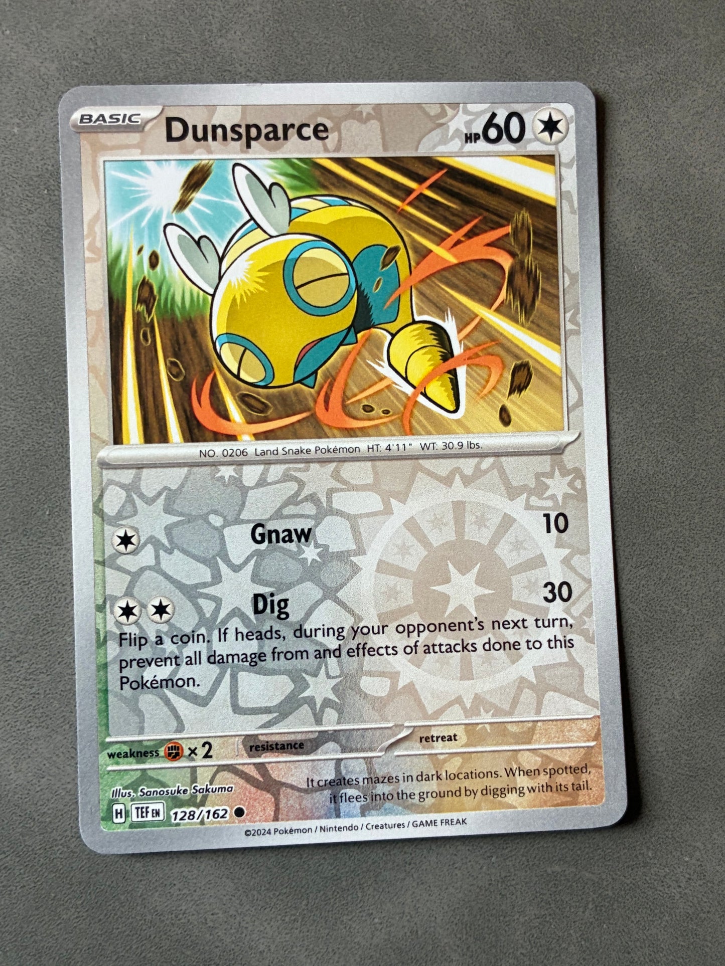 2024 POKEMON TCG - DUNSPARCE 128/162 HOLO