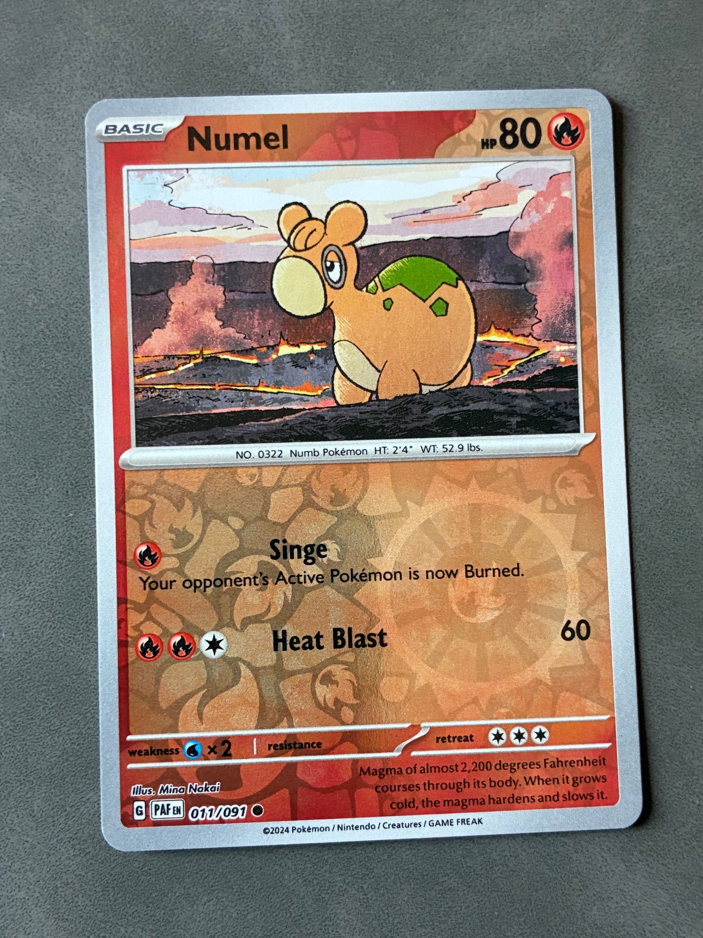 2024 POKEMON TCG - NUMEL 011/091 HOLO