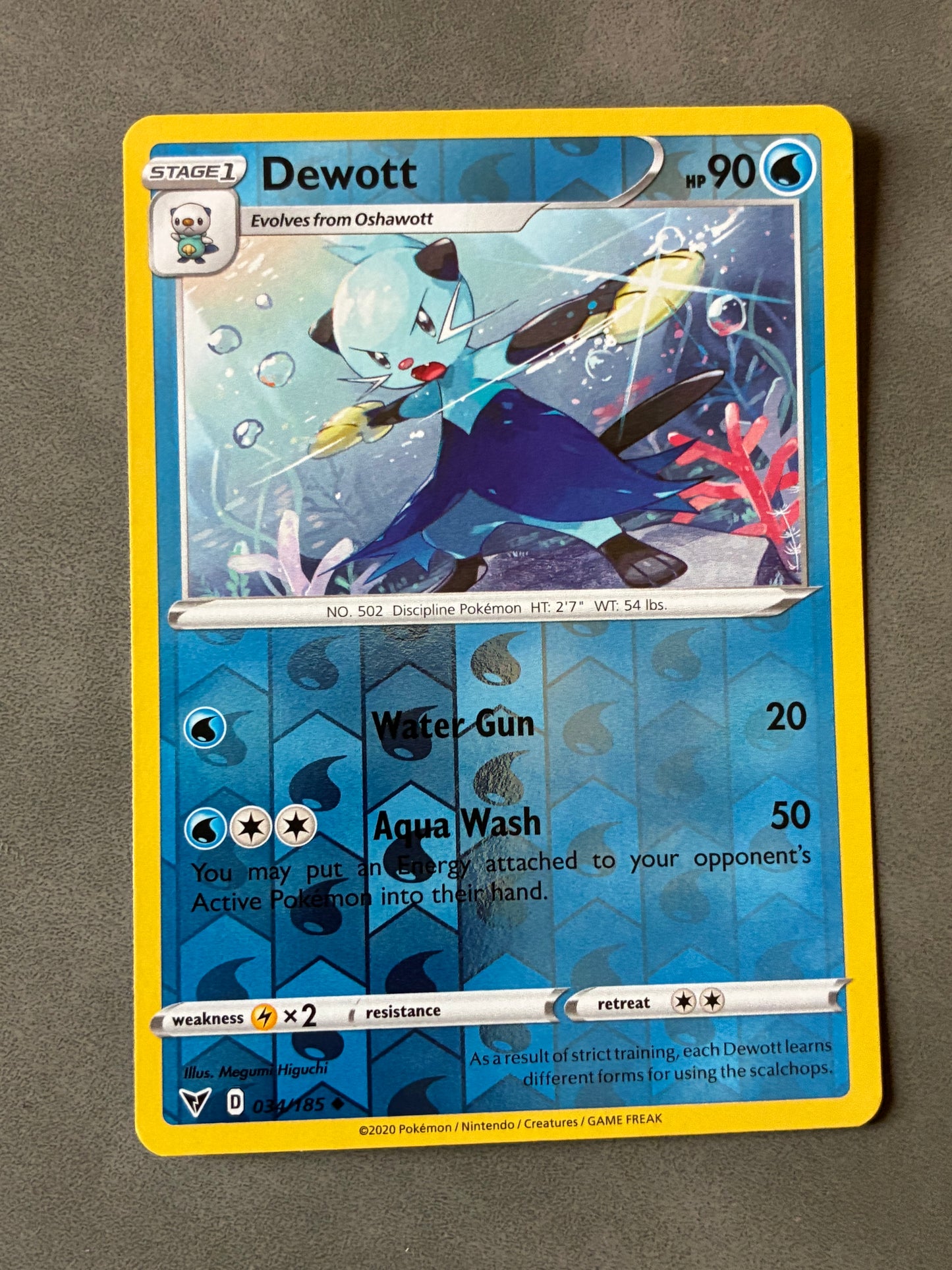 2020 POKEMON TCG - DEWOTT 034/185 HOLO