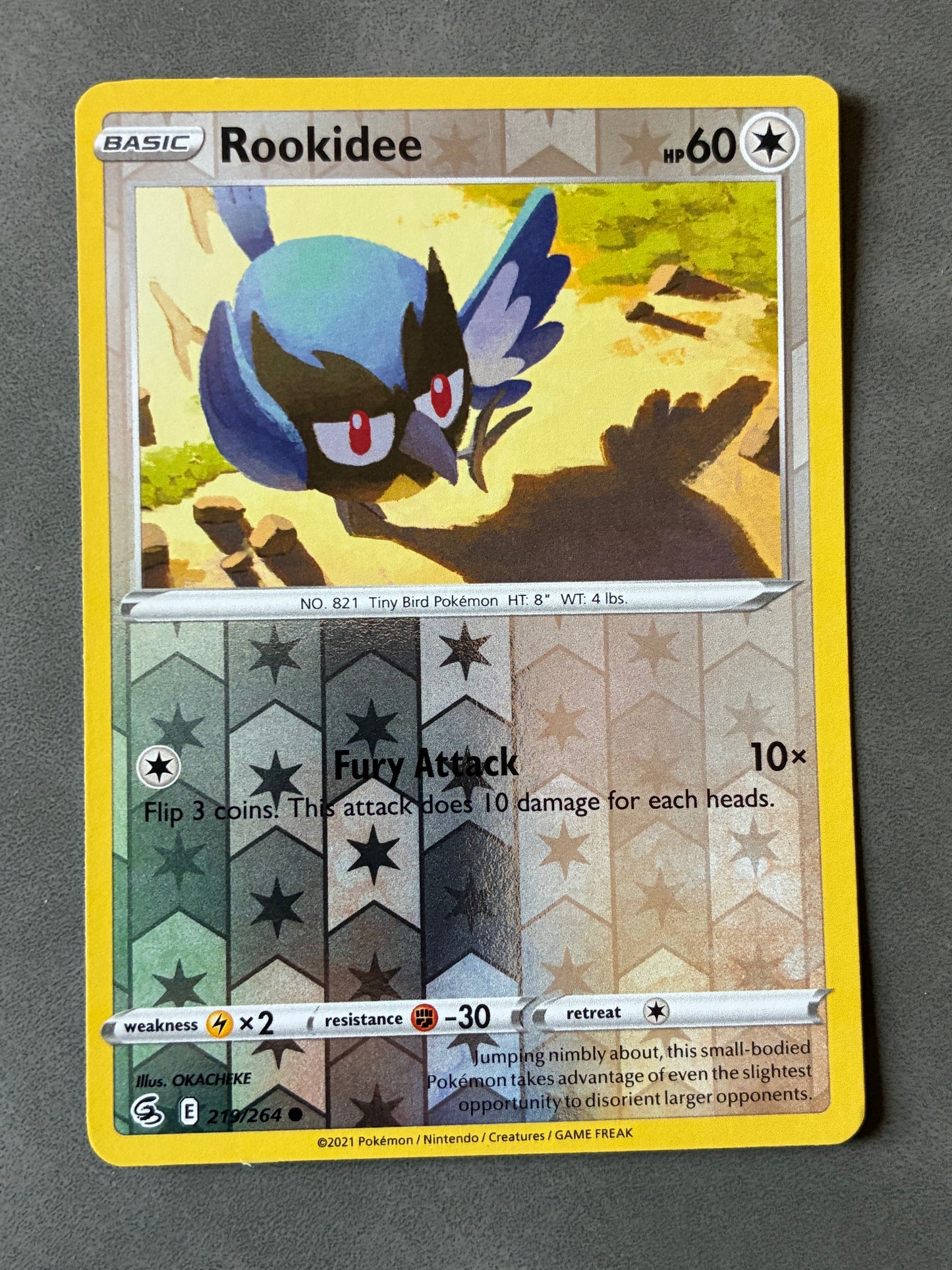 2021 POKEMON TCG - ROOKIDEE 219/264 HOLO