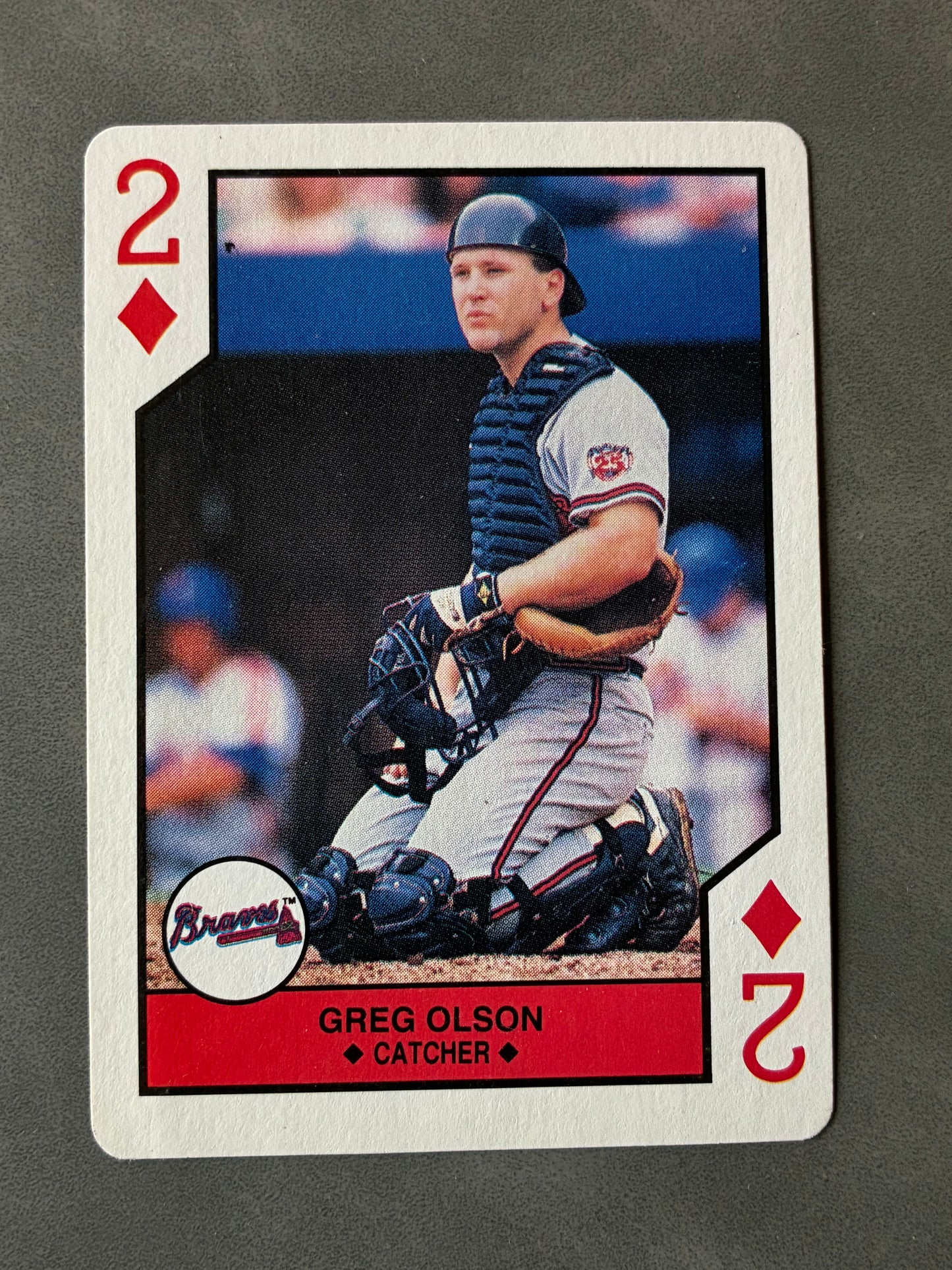 1990 THE U.S. PLAYING CARD CO. - BASEBALL MAJOR LEAGUE - GREG OLSON (BRAVES)