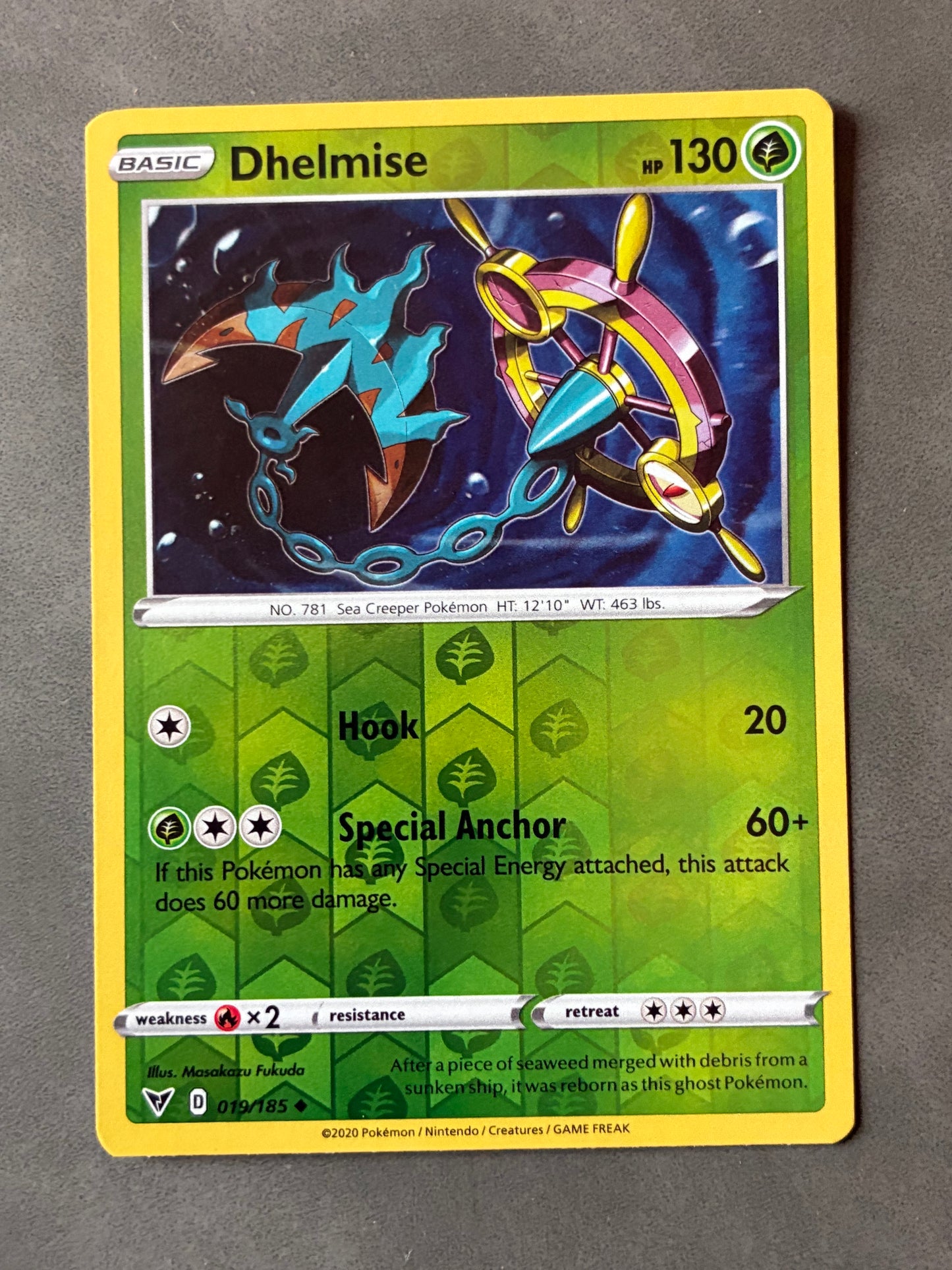 2020 POKEMON TCG - DHELMISE 019/185 HOLO
