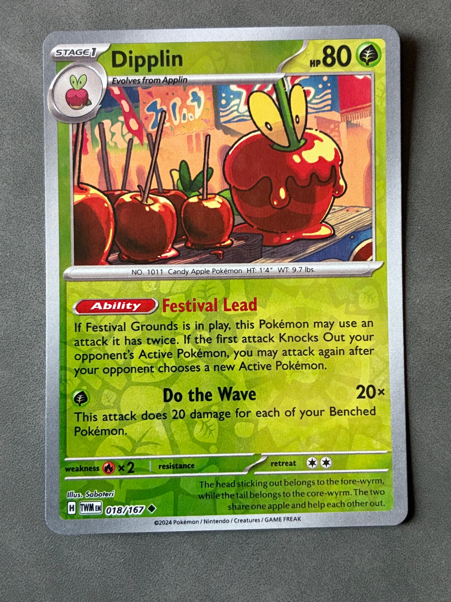 2024 POKEMON TCG - DIPPLIN 018/167 HOLO