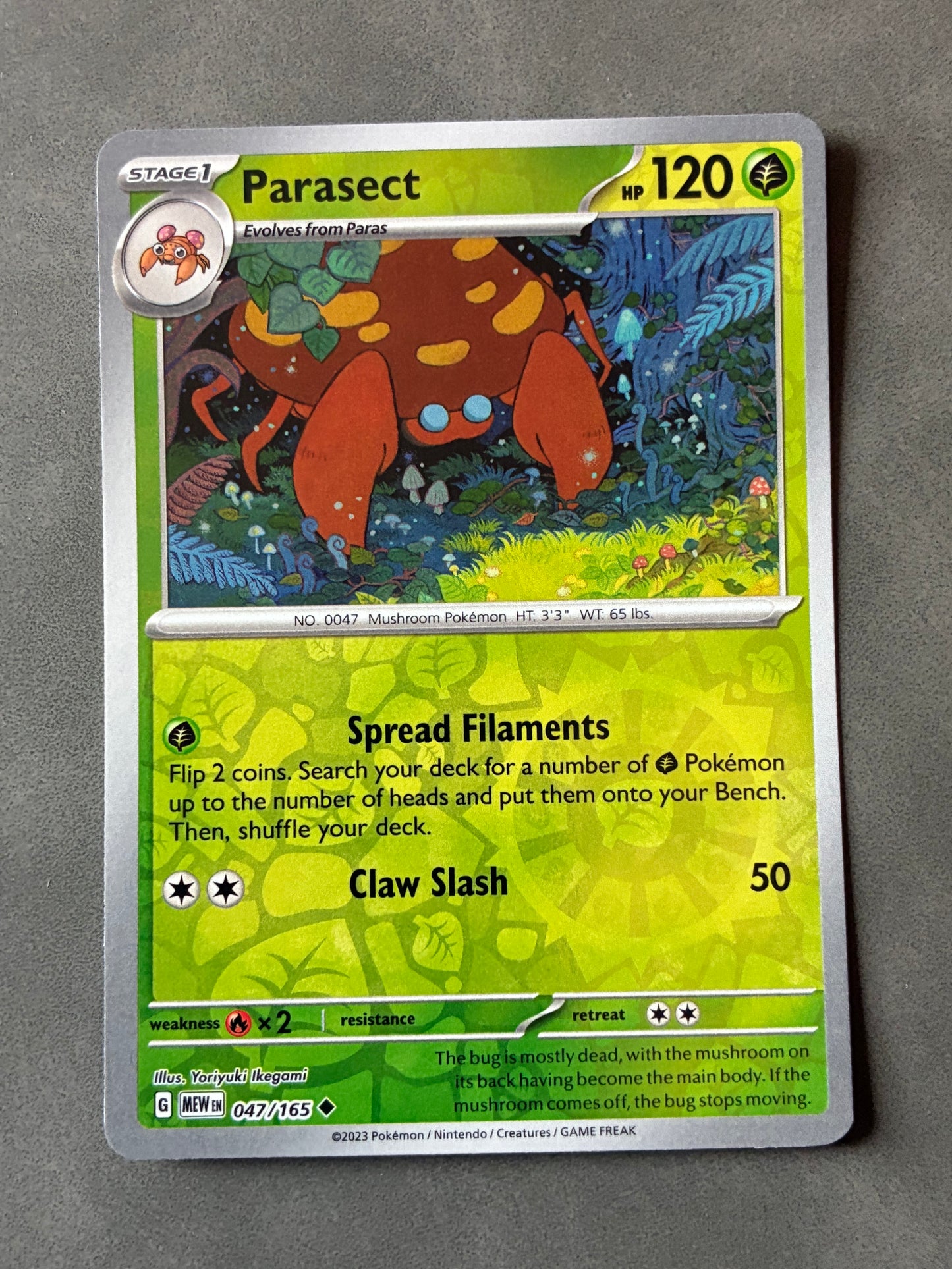 2023 POKEMON TCG - PARASECT 047/165 HOLO