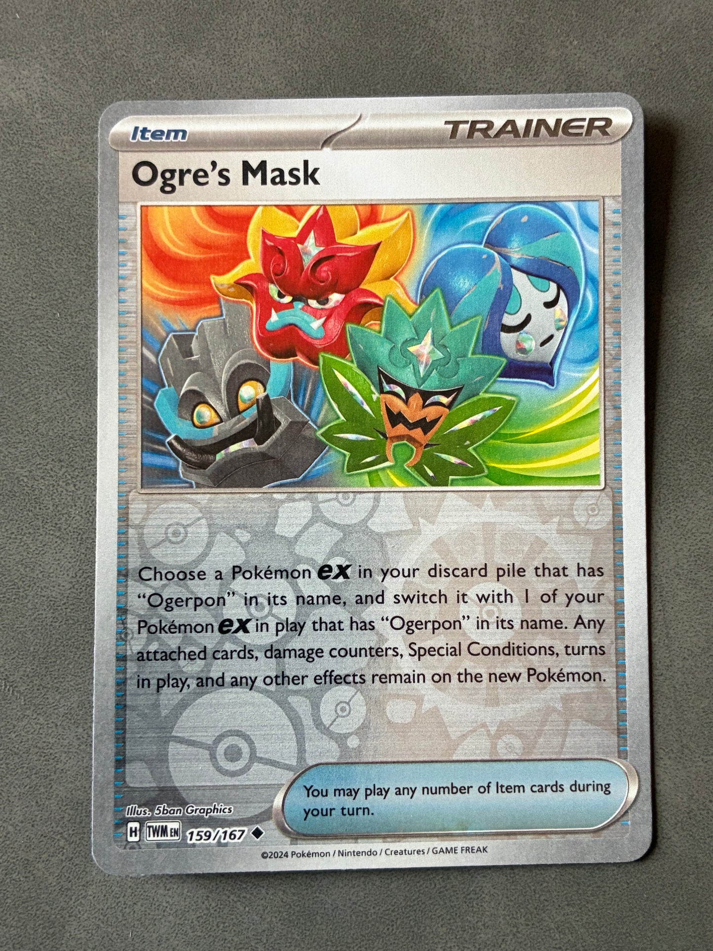 2024 POKEMON TCG - OGRE'S MASK 159/167 HOLO TRAINER ITEM
