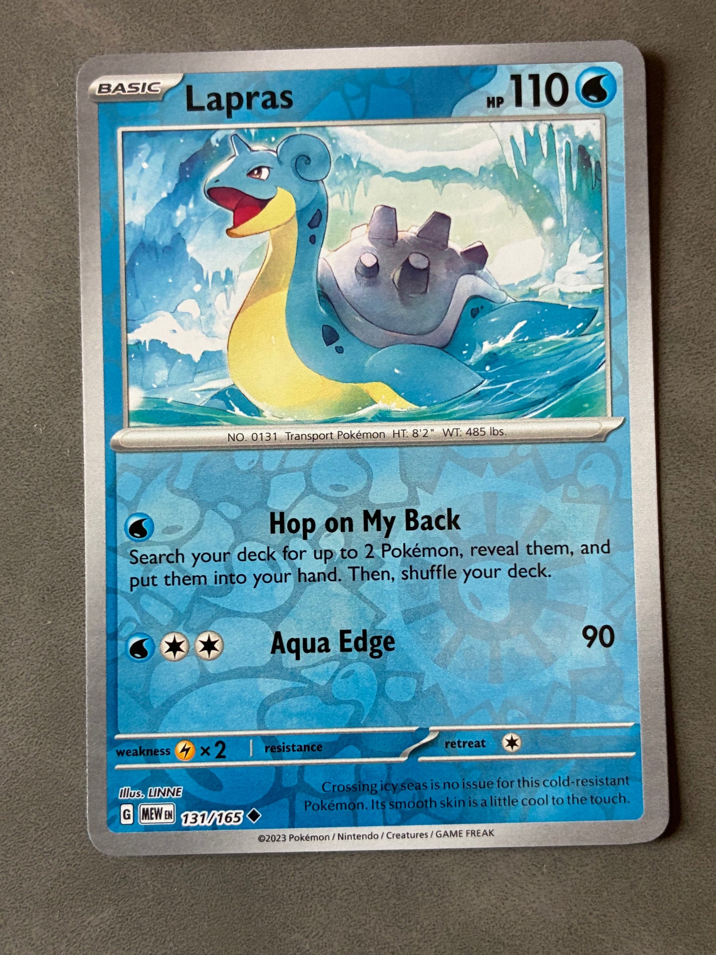 2023 POKEMON TCG - LAPRAS 131/165 HOLO