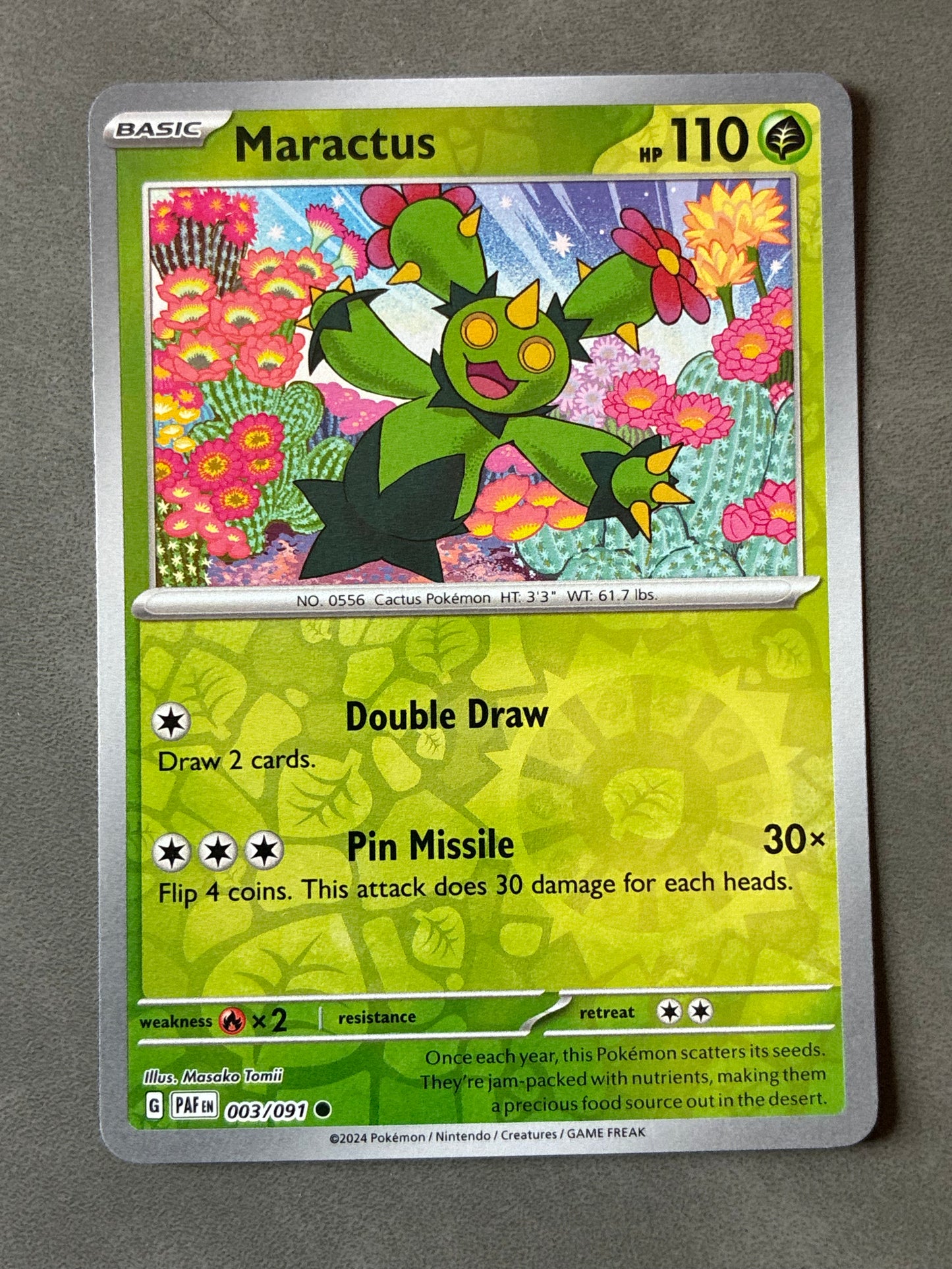 2024 POKEMON TCG - MARACTUS 003/091 HOLO
