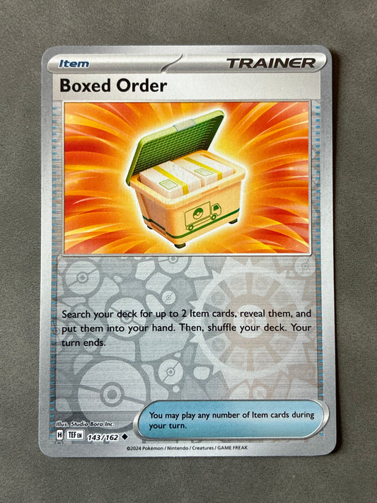 2024 POKEMON TCG - BOXED ORDER 143/162 HOLO TRAINER ITEM
