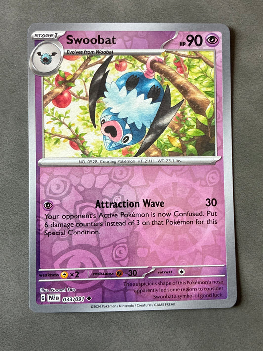 2024 POKEMON TCG - SWOOBAT 033/091 HOLO