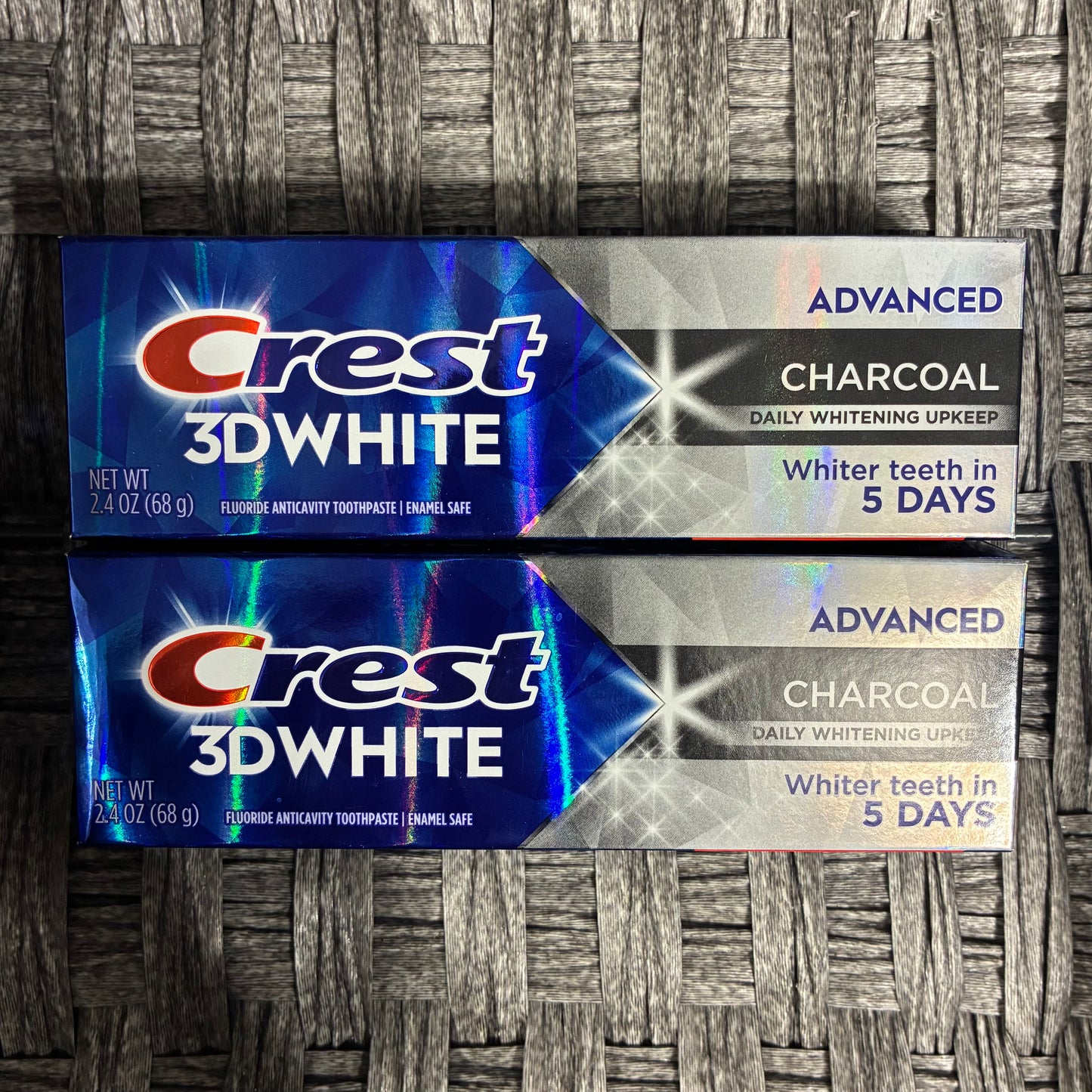 2 PACK - CREST 3D WHITE CHARCOAL WHITENING - 2.4OZ - EXP. JUNE 2028