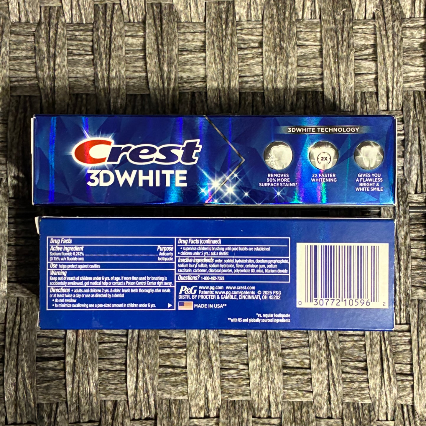 2 PACK - CREST 3D WHITE CHARCOAL WHITENING - 2.4OZ - EXP. JUNE 2028