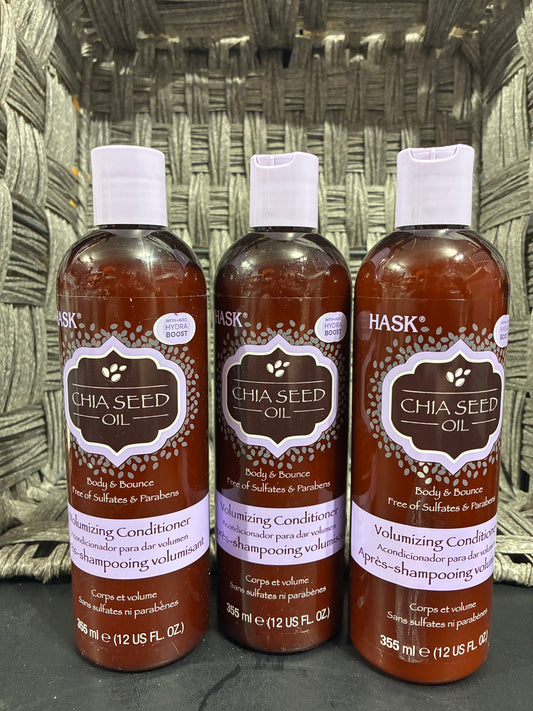 3 PACK - HASK CHIA SEED OIL VOLUMIZING CONDITIONER