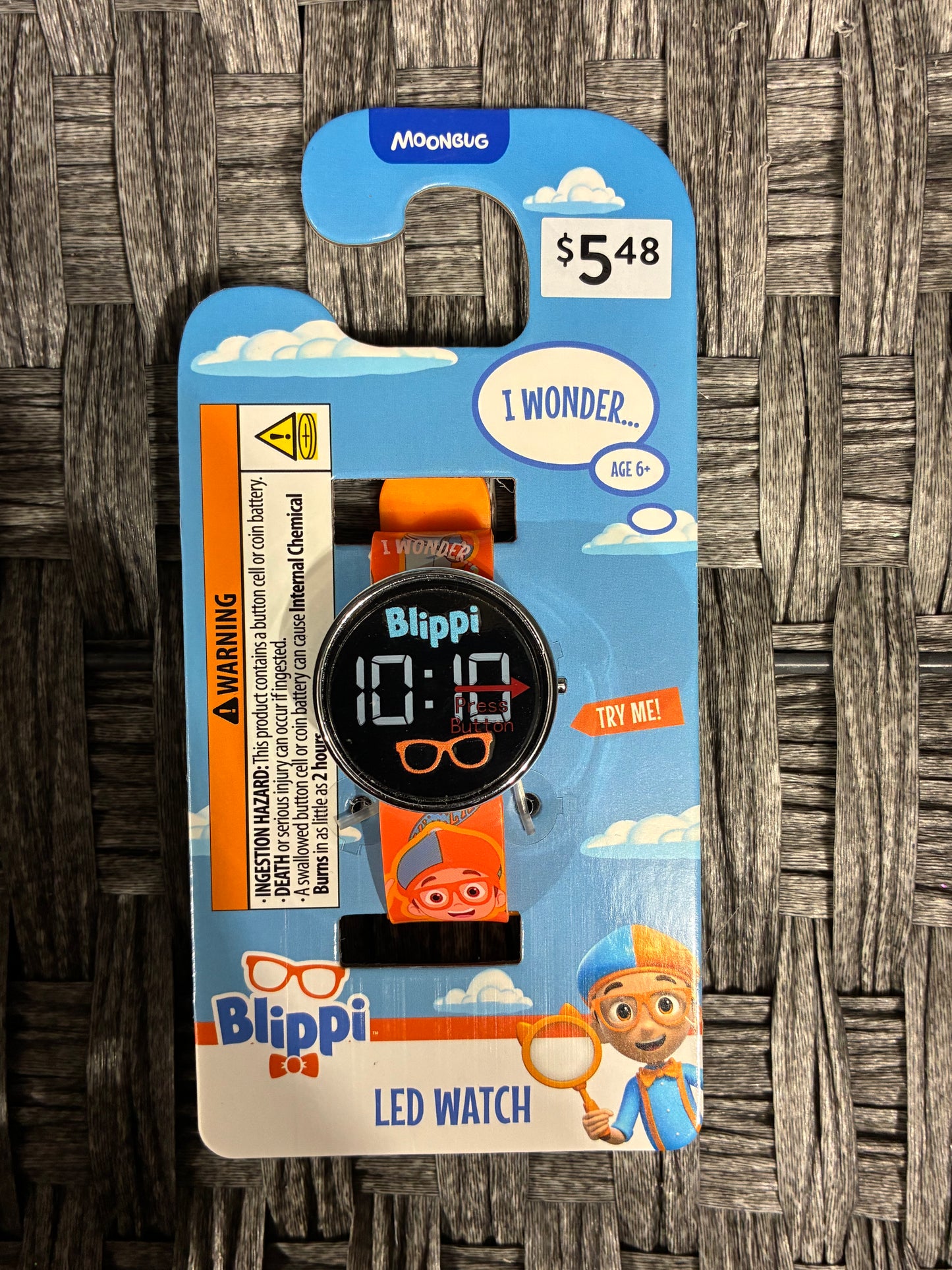 BLIPPI THEMED CHILDREN'S LED WATCH