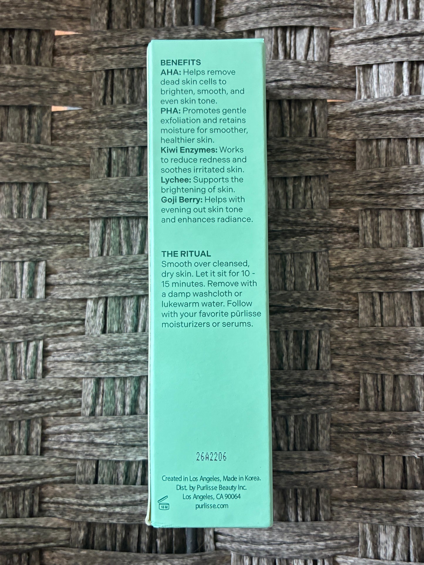 PURLISSE AHA + PHA FLASH FACIAL EXFOLIATING MASK 50ML/1.7OZ NEW