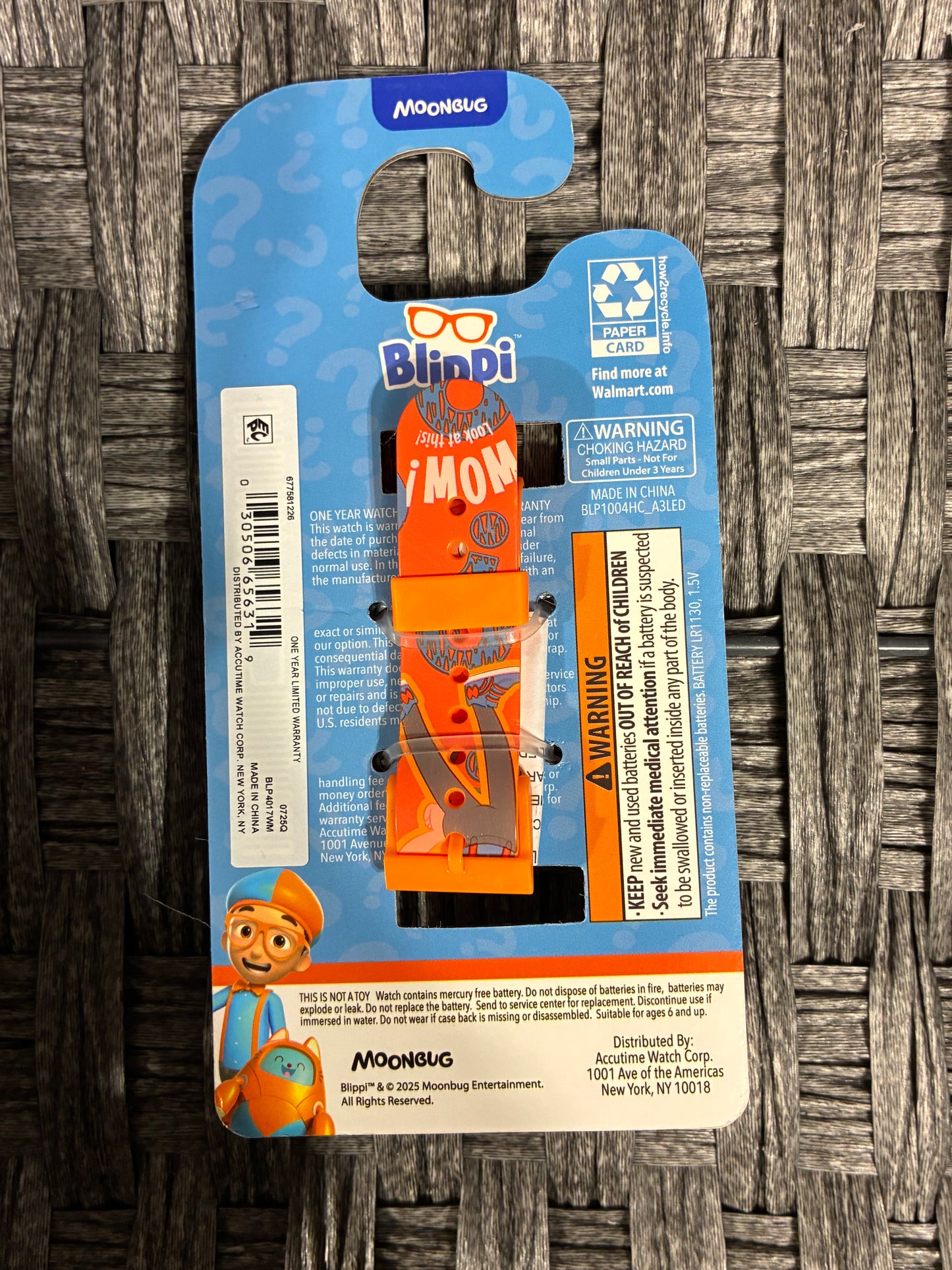BLIPPI THEMED CHILDREN'S LED WATCH