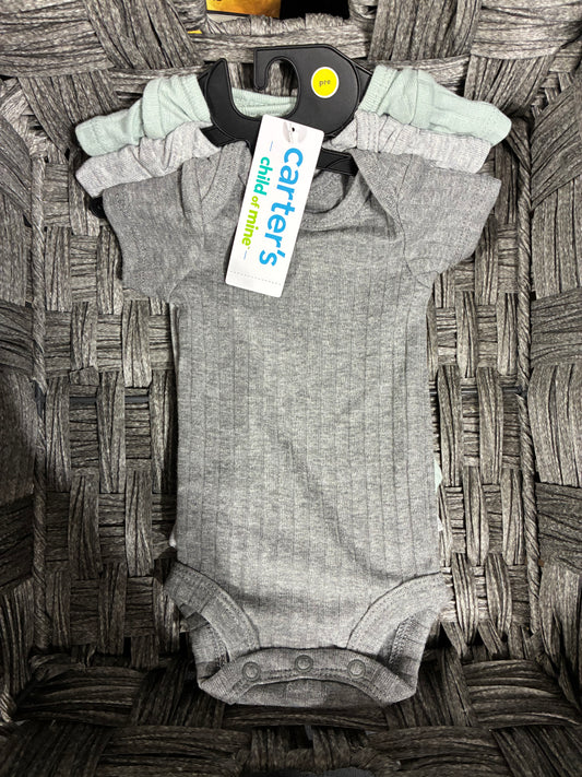 CARTER'S CHILD OF MINE BABY BOY PREEMIE 3-PACK BODYSUITS