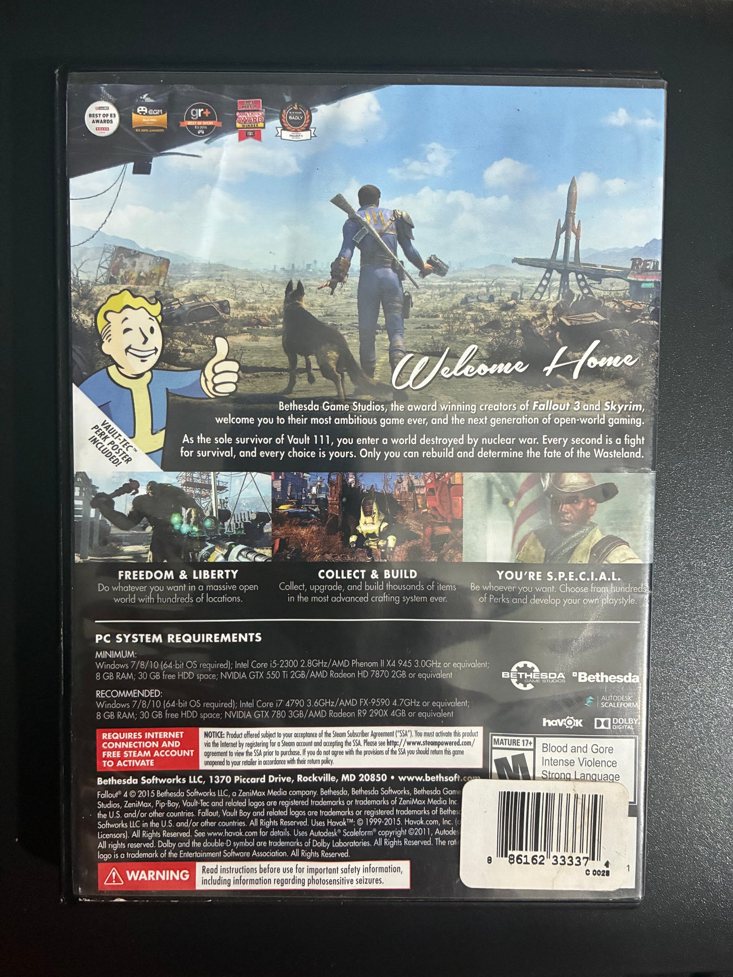 FALLOUT 4 PC GAME - 1 DISC - PRE OWNED GOOD CONDITION
