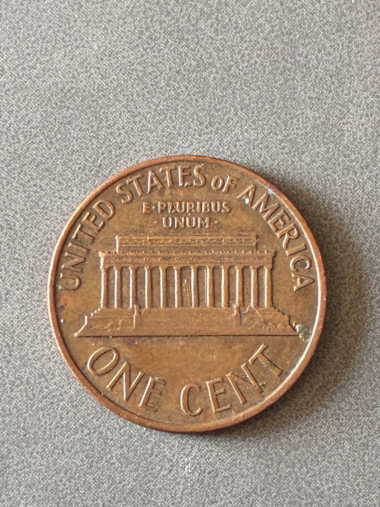 1968 PENNY NO MINT MARK OFF CENTER ERROR 95% COPPER