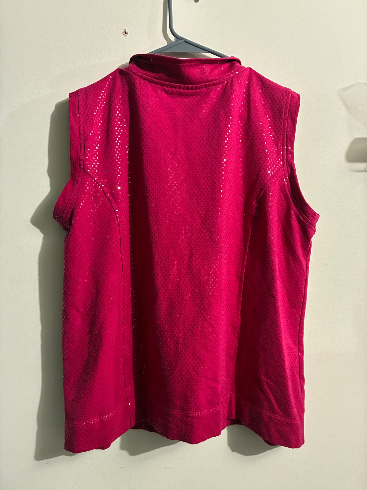 SUSAN GRAVER PINK WOMENS BLING VEST - SIZE L - PRE OWNED GOOD CONDITION