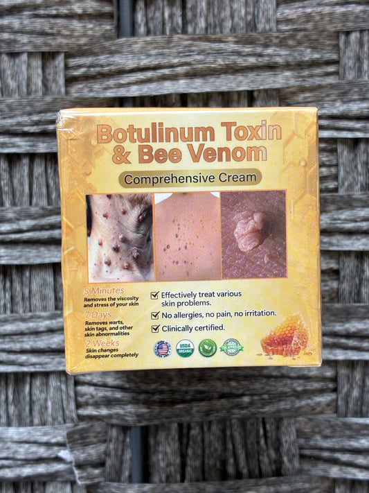 BOTULINUM TOXIN & BEE VENOM CREAM SKIN TAG WART ABNORMALITIES REMOVER EXPP 04/28