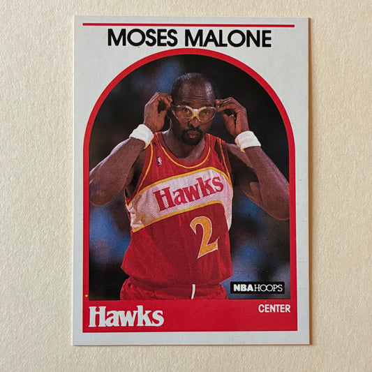 1989 NBA HOOPS - MOSES MALONE #290 (HAWKS)