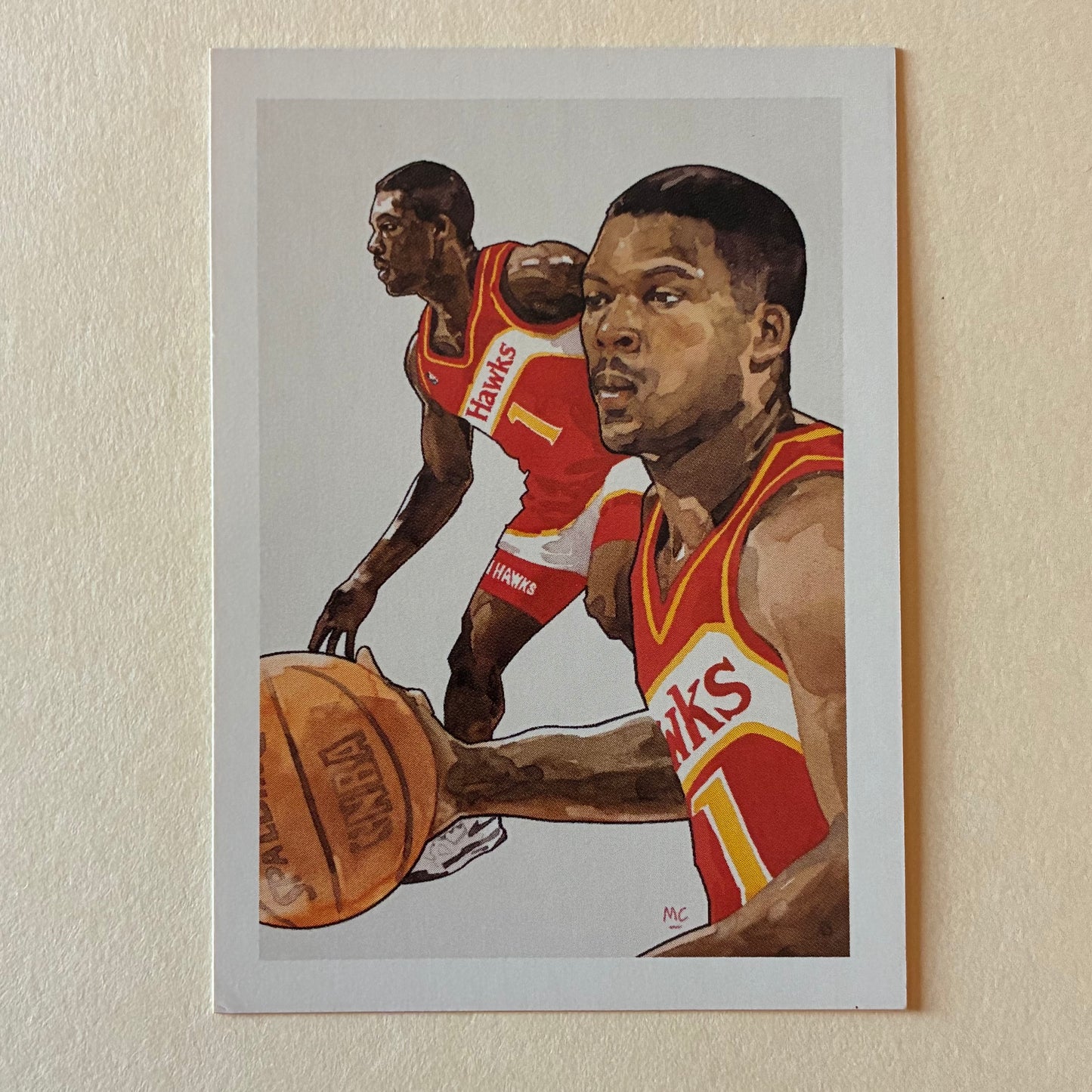 LOT OF 2 - 1991 NBA HOOPS - TRAVIS MAYS #503 (HAWKS)