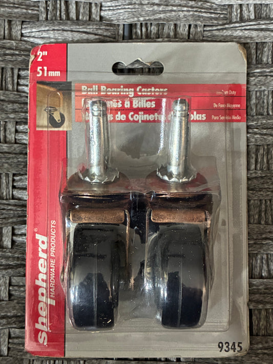SHEPERD HARDWARE 1-5/8" MEDIUM DUTY BALL BEARING CASTERS 2PK 9345