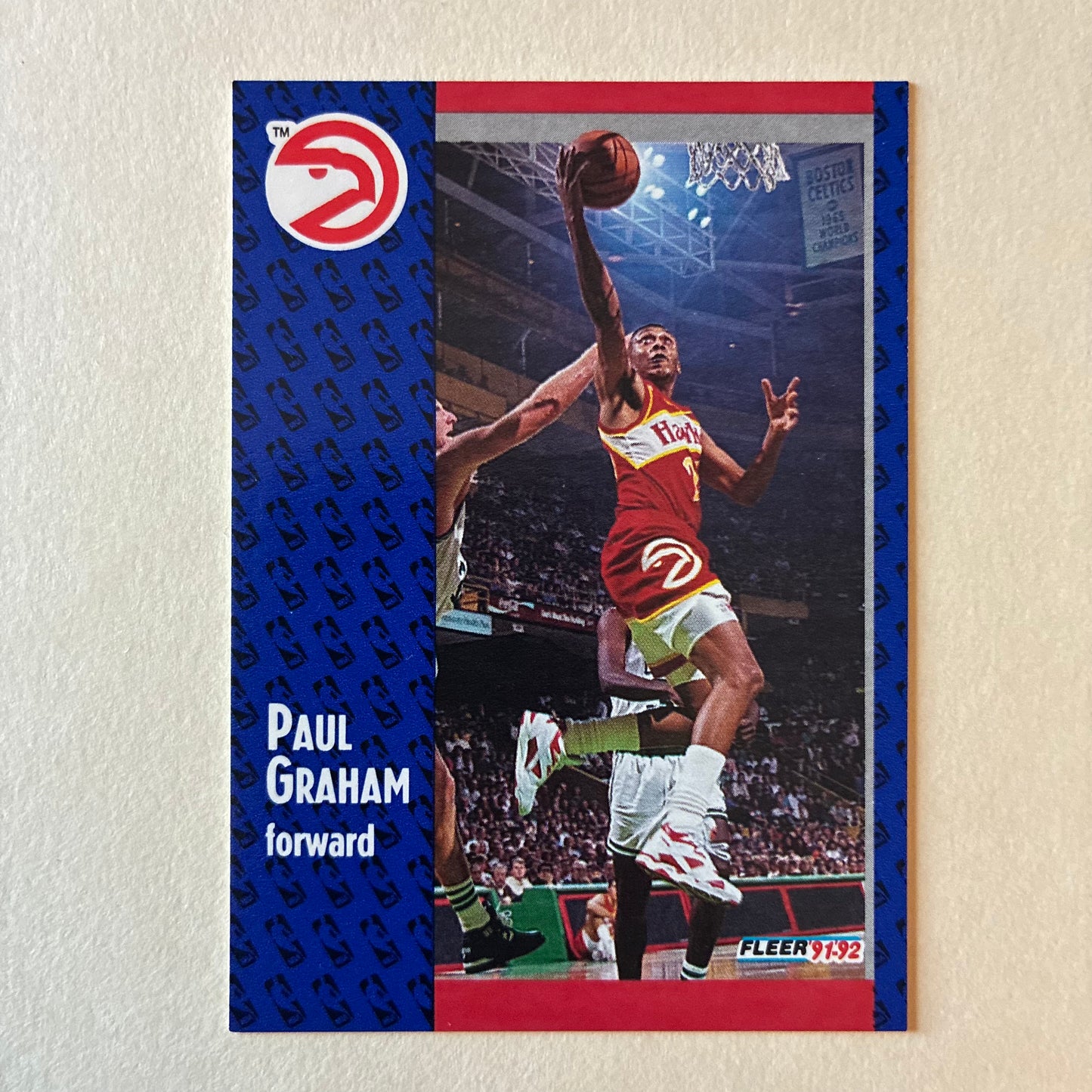 1992 FLEER TRADING CARD - PAUL GRAHAM #243 (HAWKS) - GOOD COND.