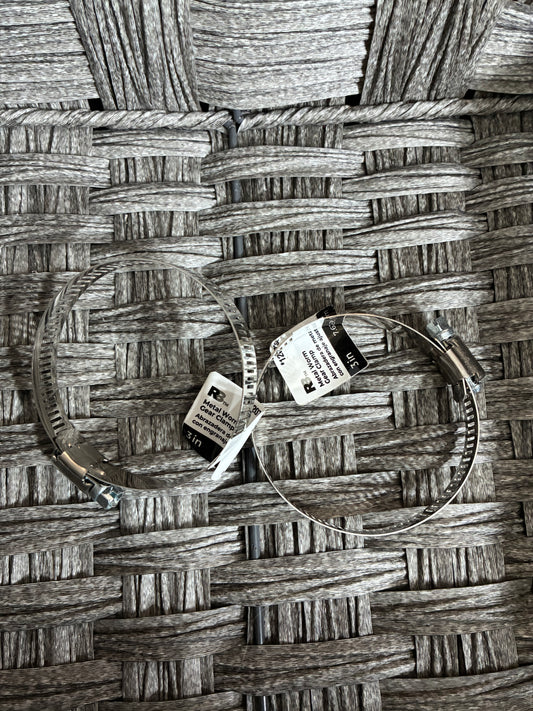 2X HOSE CLAMPS 3" ADJUSTABLE STAINLESS STEEL DUCT PIPES CLAMPS WORM GEAR