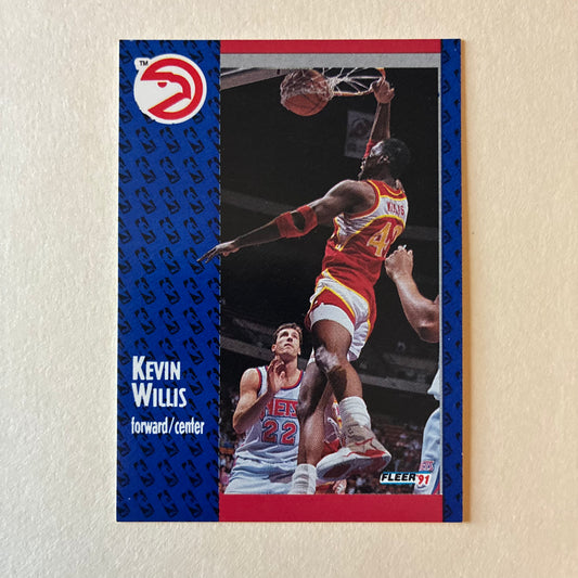 1991 FLEER TRADING CARD - KEVIN WILLIS #7 (HAWKS) - GOOD COND.B