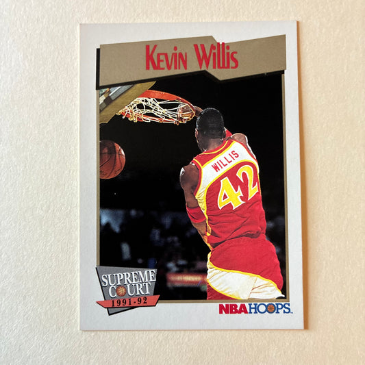 1991 NBA HOOPS SUPREME COURT TRADING CARD - KEVIN WILLIS #450 (HAWKS) - GOOD