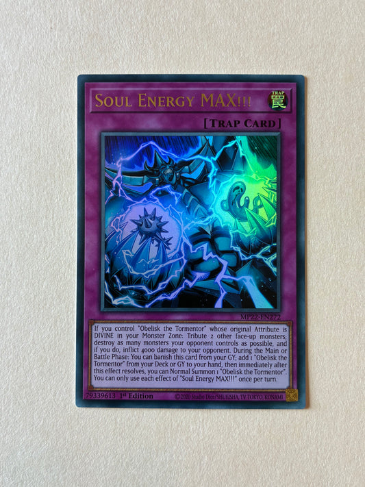YU-GI-OH TCG - SOUL ENERGY MAX MP22-EN272 HOLO 1ST EDITION TRAP CARD