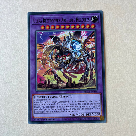 2020 YU-GI-OH! TCG - ULTRA BEETROOPER ABSOLUTE HERCULES (MP22-EN239) 1ST EDITION