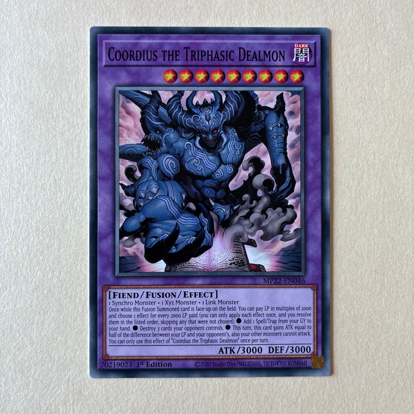 2020 YU-GI-OH! TCG - COORDIUS THE TRIPHASIC DEALMON (MP22-EN046) 1ST EDITION