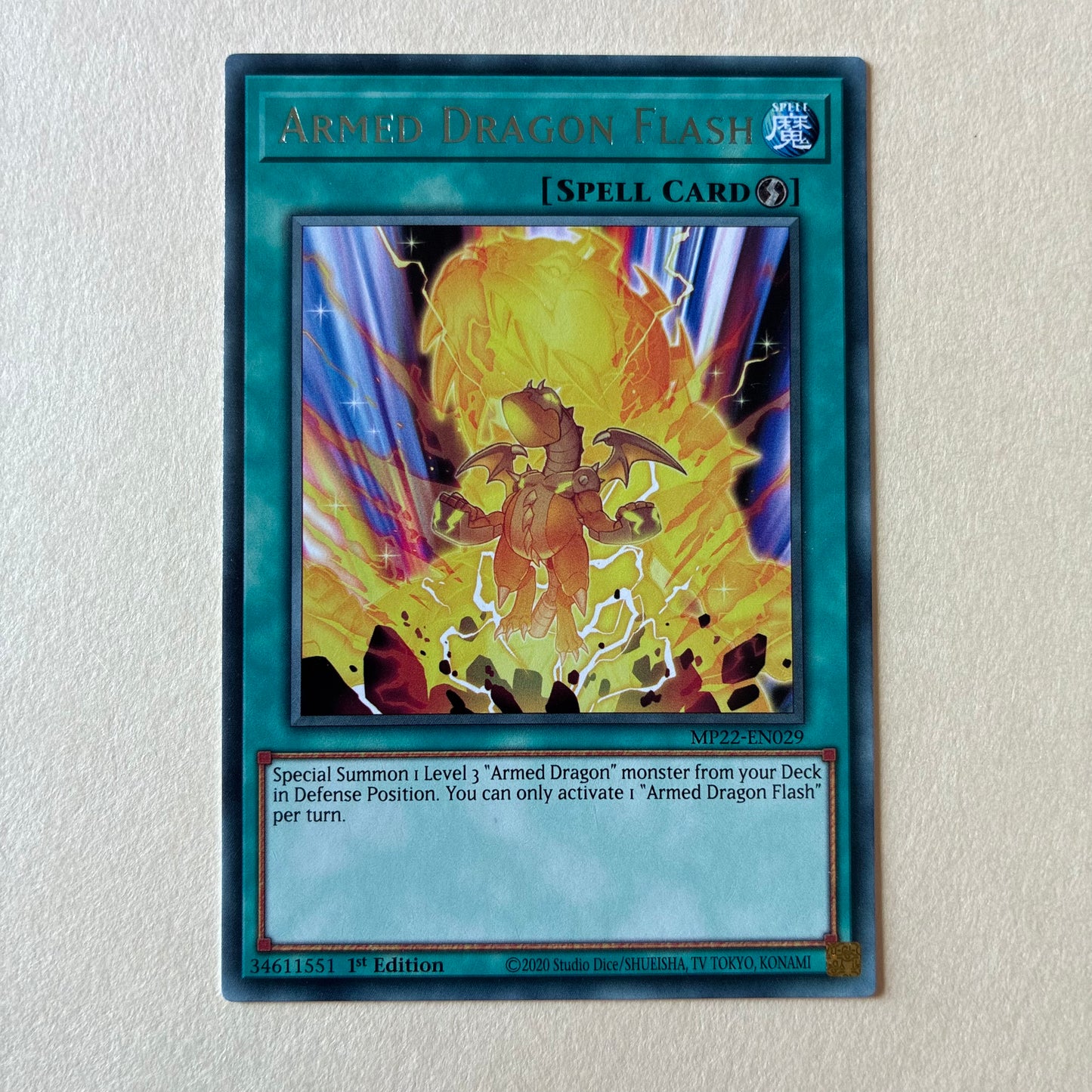 2020 YU-GI-OH! TCG - ARMED DRAGON FLASH (MP22-EN029) 1ST EDITION