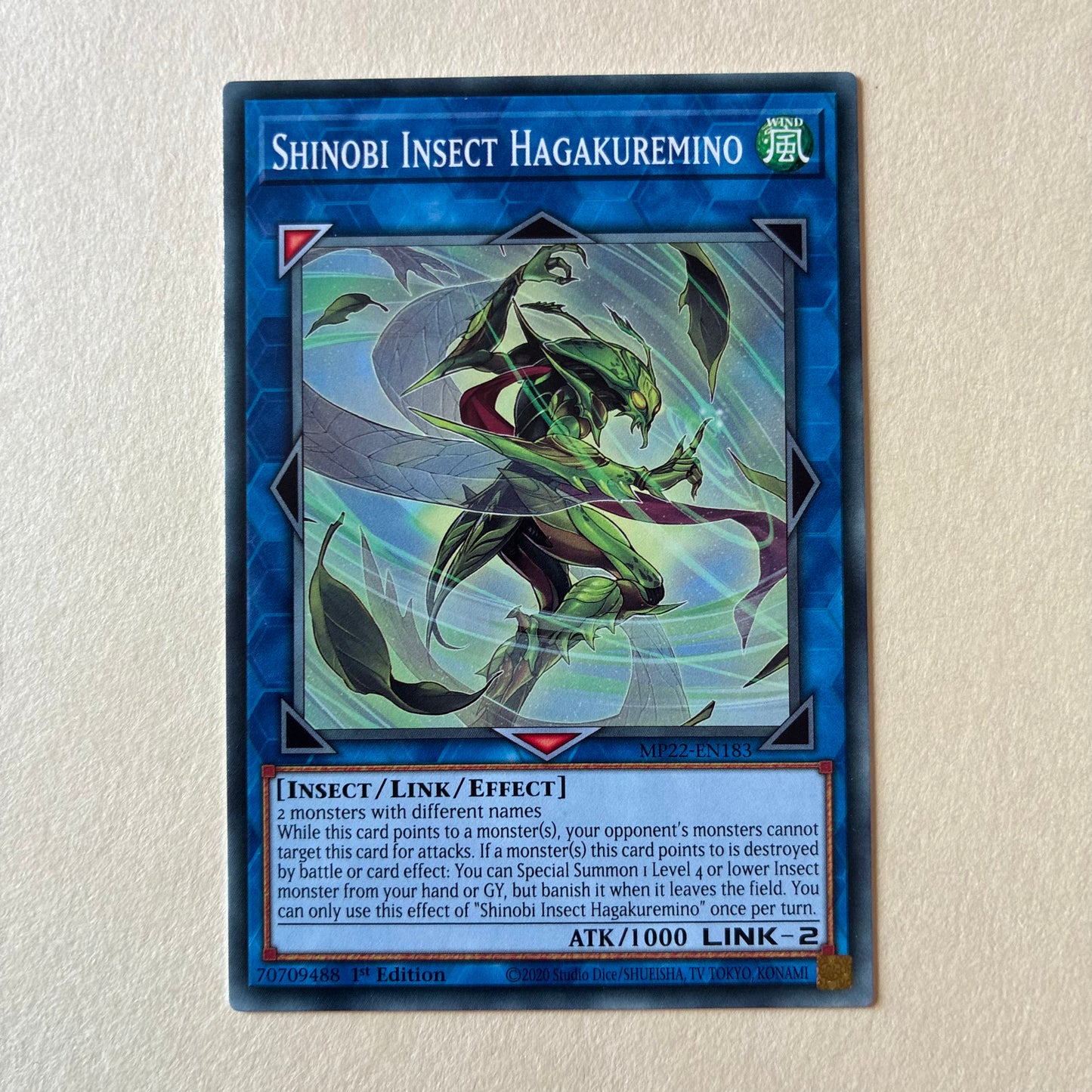 2020 YU-GI-OH! TCG - SHINOBI INSECT HAGAKUREMINO (MP22-EN183) 1ST EDITION