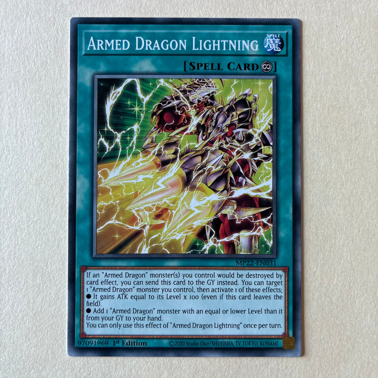 2020 YU-GI-OH! TCG - ARMED DRAGON LIGHTNING (MP22-EN031) 1ST EDITION