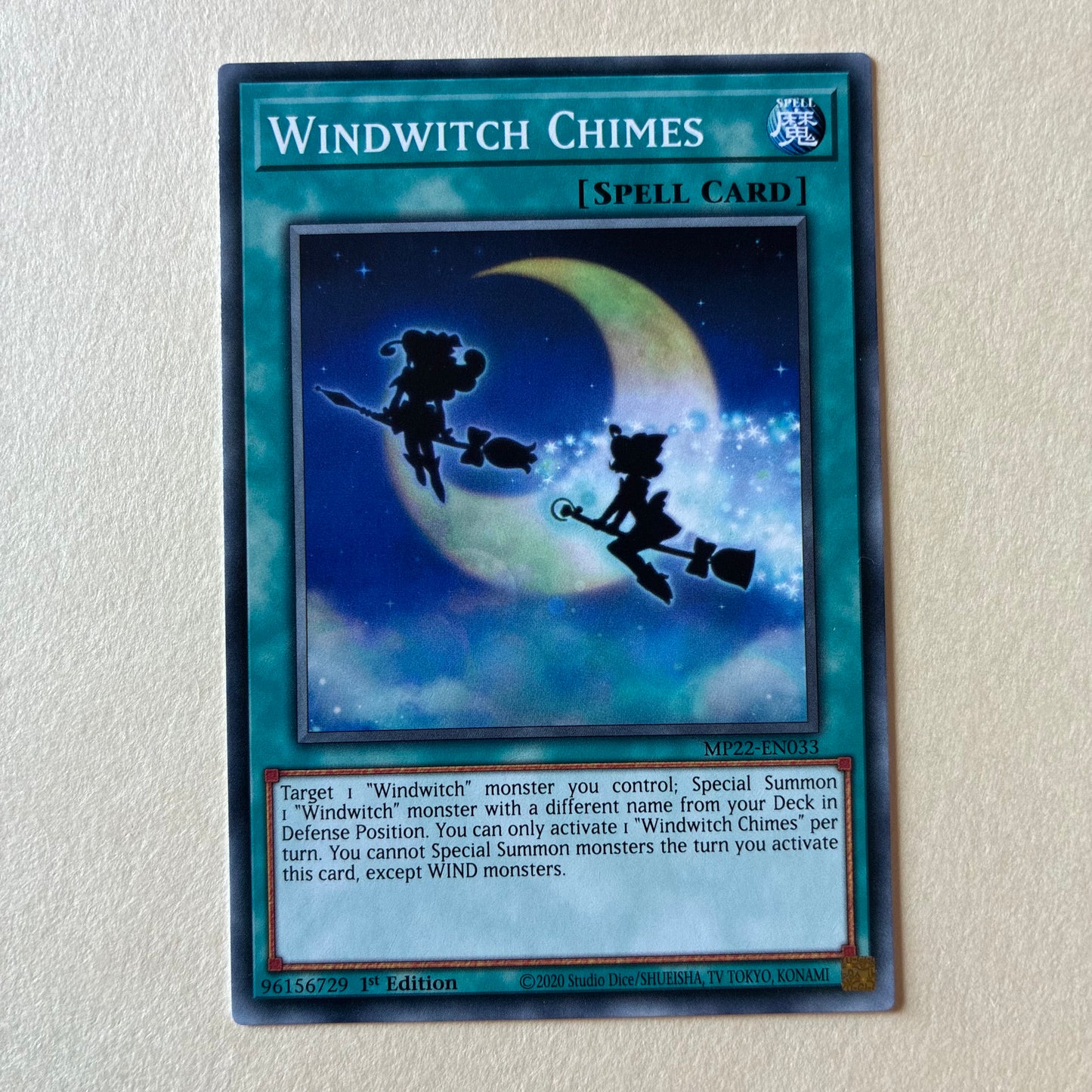 2020 YU-GI-OH! TCG - WINDWITCH CHIMES (MP22-EN033) 1ST EDITION