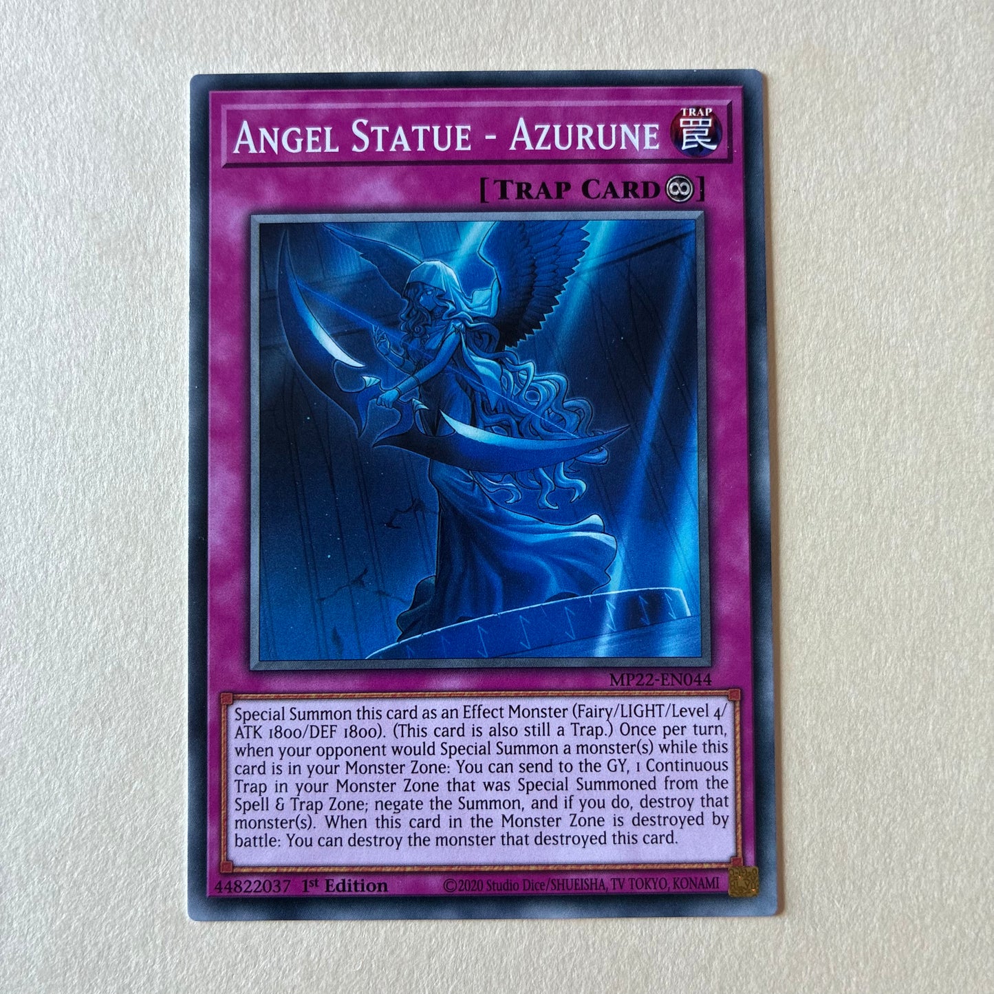 2020 YU-GI-OH! TCG - ANGEL STATUE-AZURUNE (MP22-EN044) 1ST EDITION
