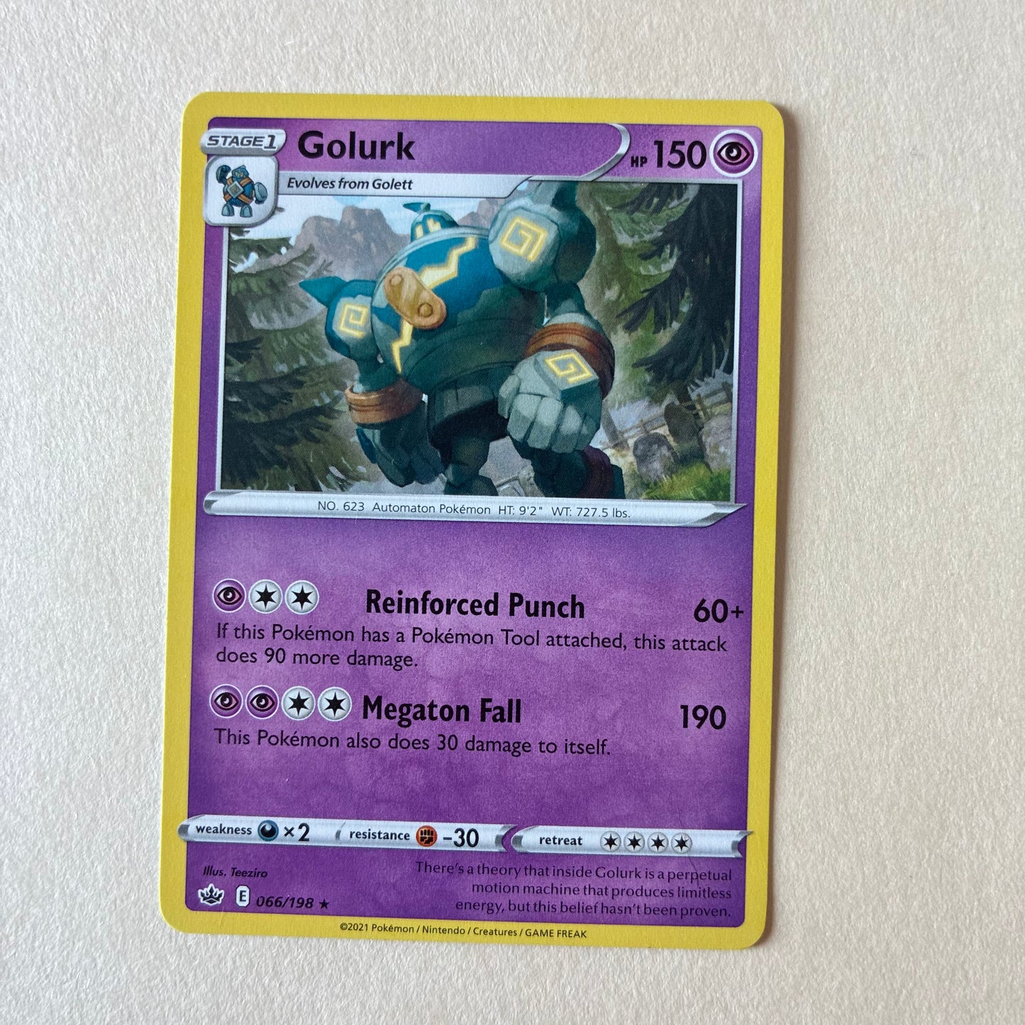 2021 POKEMON TCG - GOLURK 066/198