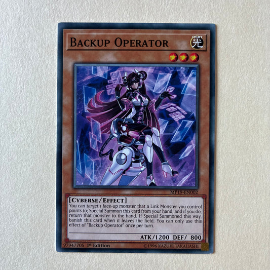 YU-GI-OH! TCG - BACKUP OPERATOR MP19-EN002 1ST EDITION