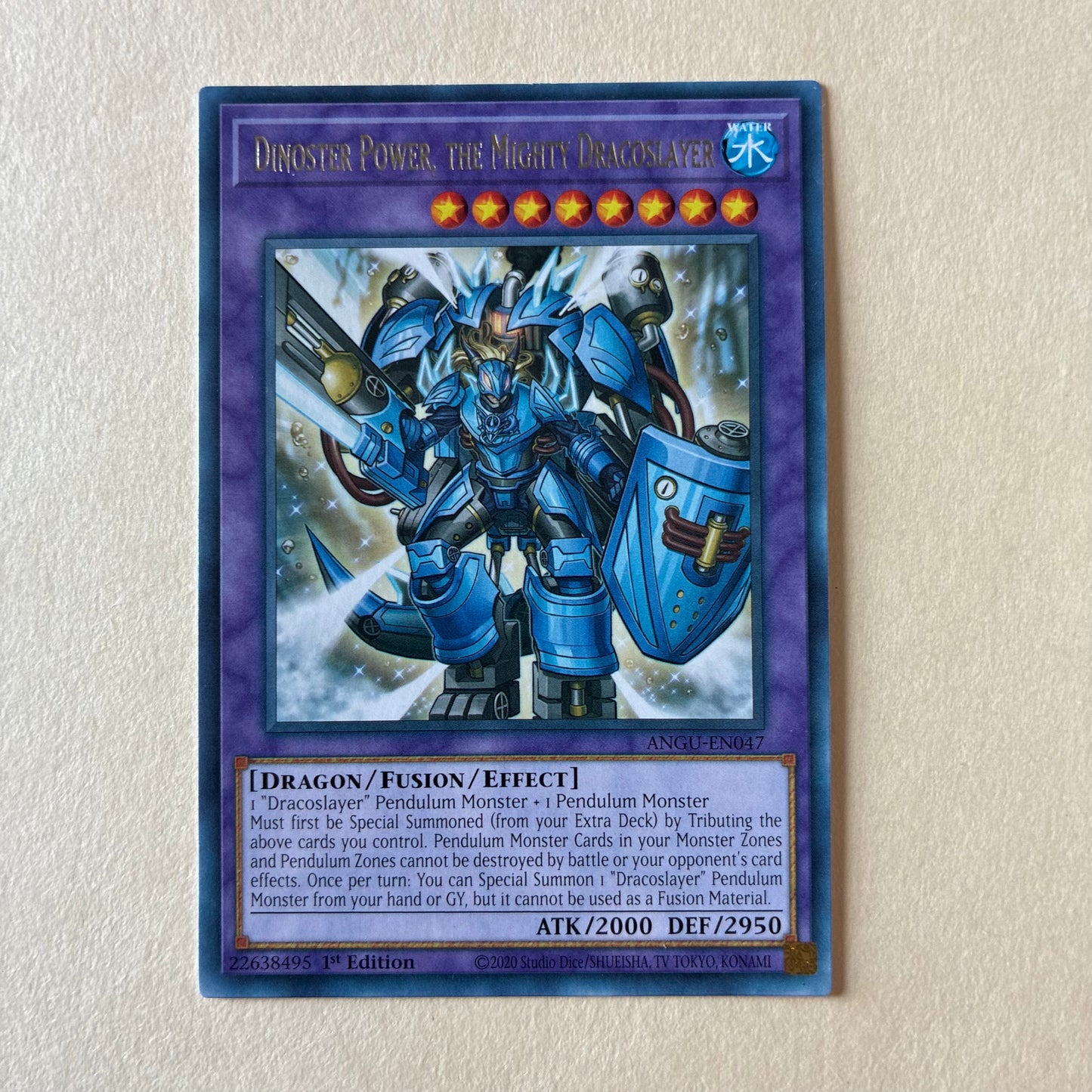 YU-GI-OH! TCG - DINOSTER POWER, THE MIGHTY DRAGOSLAYER ANGU-EN047 1ST EDITION