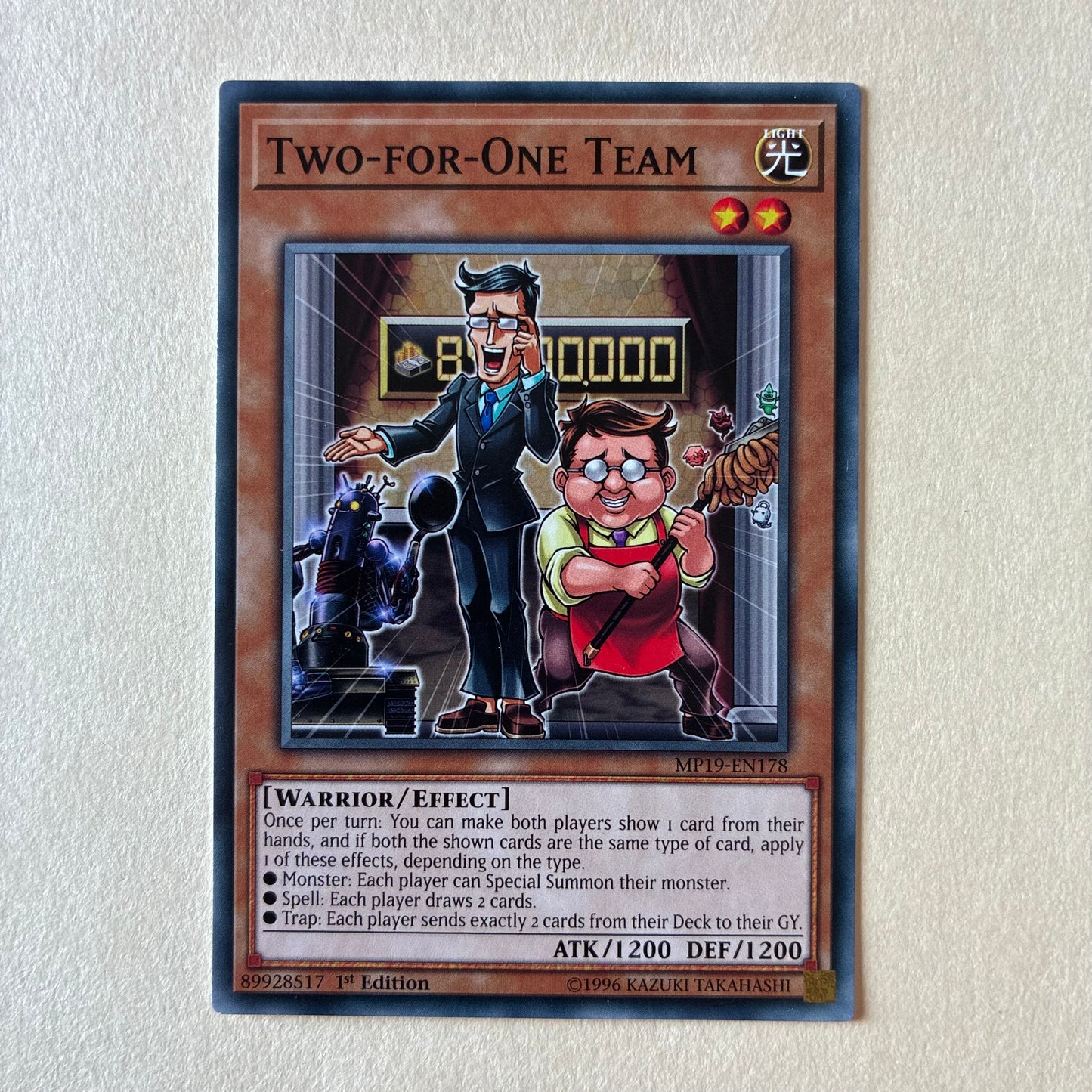 YU-GI-OH! TCG - TWO-FOR-ONE TEAM MP19-EN178 1ST EDITION