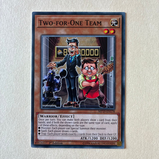 YU-GI-OH! TCG - TWO-FOR-ONE TEAM MP19-EN178 1ST EDITION